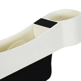 Maxbell Car Seat Gap Filler Organizer Console Side Extra Pouchs Seat Gap Storage Box White