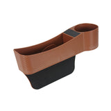 Maxbell Car Seat Gap Filler Organizer Console Side Extra Pouchs Seat Gap Storage Box Brown