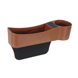 Maxbell Car Seat Gap Filler Organizer Console Side Extra Pouchs Seat Gap Storage Box Brown