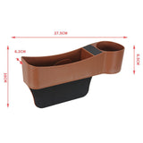 Maxbell Car Seat Gap Filler Organizer Console Side Extra Pouchs Seat Gap Storage Box Brown