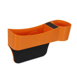 Maxbell Car Seat Gap Filler Organizer Console Side Extra Pouchs Seat Gap Storage Box Orange