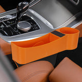 Maxbell Car Seat Gap Filler Organizer Console Side Extra Pouchs Seat Gap Storage Box Orange