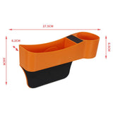 Maxbell Car Seat Gap Filler Organizer Console Side Extra Pouchs Seat Gap Storage Box Orange