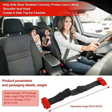 Maxbell Car Seat Belt Adjuster for Kids Auto Safety Belt for Adults Fixed Carry Red