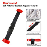 Maxbell Car Seat Belt Adjuster for Kids Auto Safety Belt for Adults Fixed Carry Red