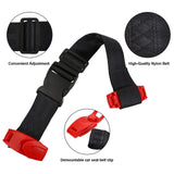 Maxbell Car Seat Belt Adjuster for Kids Auto Safety Belt for Adults Fixed Carry Red