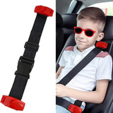 Maxbell Car Seat Belt Adjuster for Kids Auto Safety Belt for Adults Fixed Carry Red