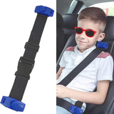 Maxbell Car Seat Belt Adjuster for Kids Auto Safety Belt for Adults Fixed Carry Blue