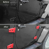Maxbell 8Pcs Hood Hinge Cover Replaces for JK Wrangler 2007-2017 Easily Install Red