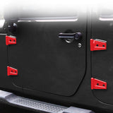 Maxbell 8Pcs Hood Hinge Cover Replaces for JK Wrangler 2007-2017 Easily Install Red