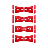 Maxbell 8Pcs Hood Hinge Cover Replaces for JK Wrangler 2007-2017 Easily Install Red