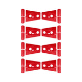 Maxbell 8Pcs Hood Hinge Cover Replaces for JK Wrangler 2007-2017 Easily Install Red