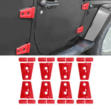Maxbell 8Pcs Hood Hinge Cover Replaces for JK Wrangler 2007-2017 Easily Install Red