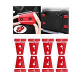 Maxbell 8Pcs Hood Hinge Cover Replaces for JK Wrangler 2007-2017 Easily Install Red