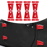 Maxbell 8Pcs Hood Hinge Cover Replaces for JK Wrangler 2007-2017 Easily Install Red