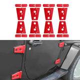 Maxbell 8Pcs Hood Hinge Cover Replaces for JK Wrangler 2007-2017 Easily Install Red