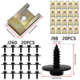 Maxbell U Nuts Kit J98+J260 Durable Replace BMW 6er 7er 8er x1 x3 x5 x6 20pc J260 20pc J98