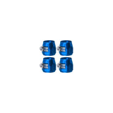Maxbell 4 Pieces Hose Finisher Clamps Aluminum Alloy with Screw Band Hose Connectors Blue AN6