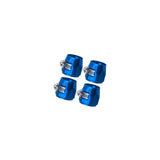 Maxbell 4 Pieces Hose Finisher Clamps Aluminum Alloy with Screw Band Hose Connectors Blue AN6