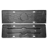Maxbell 2 Pieces Front Rear License Plate Frame Number Plate Holder for Byd Han Carbon Fiber Pattern