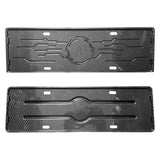 Maxbell 2 Pieces Front Rear License Plate Frame Number Plate Holder for Byd Han Carbon Fiber Pattern