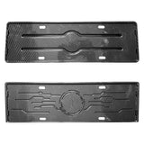 Maxbell 2 Pieces Front Rear License Plate Frame Number Plate Holder for Byd Han Carbon Fiber Pattern