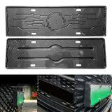 Maxbell 2 Pieces Front Rear License Plate Frame Number Plate Holder for Byd Han Carbon Fiber Pattern