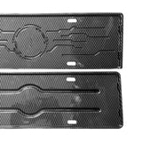 Maxbell 2 Pieces Front Rear License Plate Frame Number Plate Holder for Byd Han Carbon Fiber Pattern