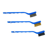 Maxbell 3x Mini Brass Brushes Cleaning Brush for Cleaning Welding Slag and Rust