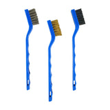 Maxbell 3x Mini Brass Brushes Cleaning Brush for Cleaning Welding Slag and Rust