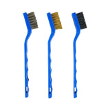 Maxbell 3x Mini Brass Brushes Cleaning Brush for Cleaning Welding Slag and Rust