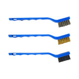 Maxbell 3x Mini Brass Brushes Cleaning Brush for Cleaning Welding Slag and Rust