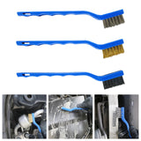 Maxbell 3x Mini Brass Brushes Cleaning Brush for Cleaning Welding Slag and Rust