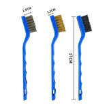 Maxbell 3x Mini Brass Brushes Cleaning Brush for Cleaning Welding Slag and Rust