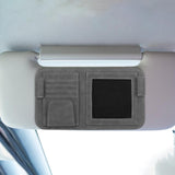 Maxbell Car Visor Organizer Glasses Holders for Pen Storing Cards Car SUV Truck Gray