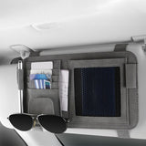 Maxbell Car Visor Organizer Glasses Holders for Pen Storing Cards Car SUV Truck Gray