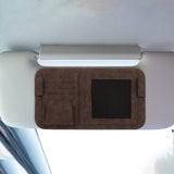 Maxbell Car Visor Organizer Glasses Holders for Pen Storing Cards Car SUV Truck Brown