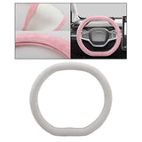 Maxbell Car Steering Wheel Cover Soft Skidproof for Women Girls Ladies Most Car White