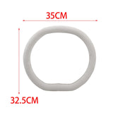 Maxbell Car Steering Wheel Cover Soft Skidproof for Women Girls Ladies Most Car White