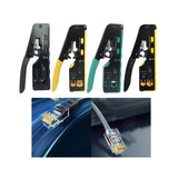 Maxbell Pass through Crimper Cutter Stripper Network Wire Crimping Tool Black