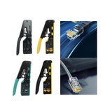 Maxbell Pass through Crimper Cutter Stripper Network Wire Crimping Tool Black