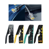 Maxbell Pass through Crimper Cutter Stripper Network Wire Crimping Tool Black