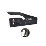 Maxbell Pass through Crimper Cutter Stripper Network Wire Crimping Tool Black