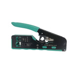 Maxbell Pass through Crimper Cutter Stripper Network Wire Crimping Tool Green