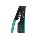 Maxbell Pass through Crimper Cutter Stripper Network Wire Crimping Tool Green