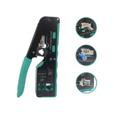 Maxbell Pass through Crimper Cutter Stripper Network Wire Crimping Tool Green