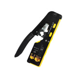 Maxbell Pass through Crimper Cutter Stripper Network Wire Crimping Tool Black Yellow