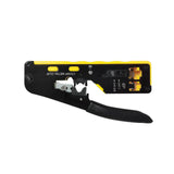 Maxbell Pass through Crimper Cutter Stripper Network Wire Crimping Tool Black Yellow