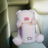 Maxbell Cartoon Car Tissue Box Trash Can Interior Decoration Car Armrest Storage Box