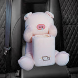 Maxbell Cartoon Car Tissue Box Trash Can Interior Decoration Car Armrest Storage Box